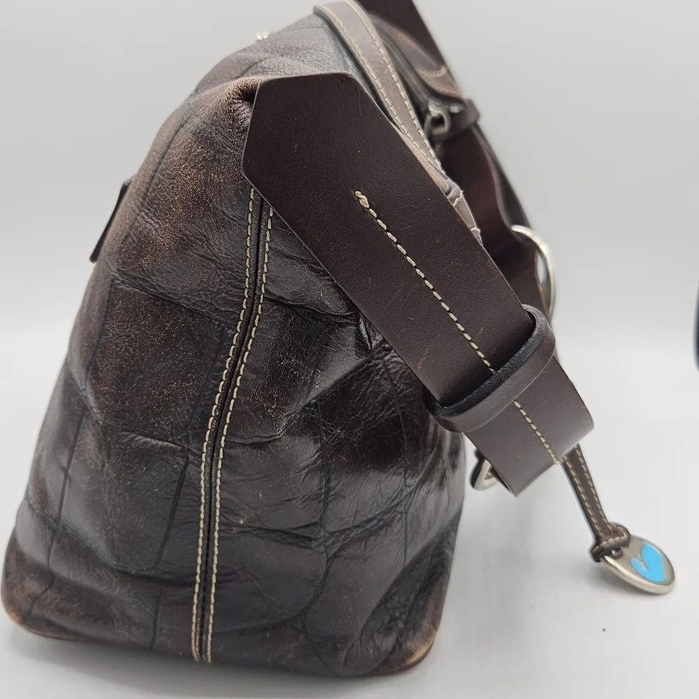 Dooney & Bourke Brown Denison hobo Embossed Leather Purse With Bag